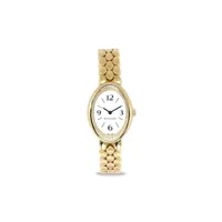 bvlgari pre-owned montre ovale 27 mm pre-owned (années 1990) - blanc