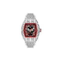 philipp plein montre crypto king cry$tal $layer 44 mm - rouge