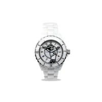chanel pre-owned montre j12 38 mm pre-owned (2017) - blanc