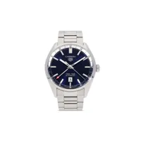 tag heuer montre pre-owned carrera twin time 41 mm - bleu