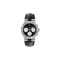 bvlgari pre-owned montre diagono 35 mm pre-owned (2000) - noir