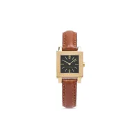 bvlgari pre-owned montre quadrato 22 mm pre-owned (1990) - noir