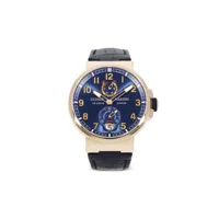 ulysse nardin montre marine chronometer automatic 43 mm pre-owned (2015) - bleu