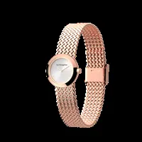 palmier mesh watch - rose gold finish, l'absolue round watch case