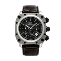 montre chronowatch "airzone ii" quartz  noir bracelet cuir - hw5180c1bc2