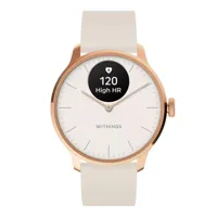 withings montre connectée withings scanwatch light étanche autonomie 30 jours rose gold